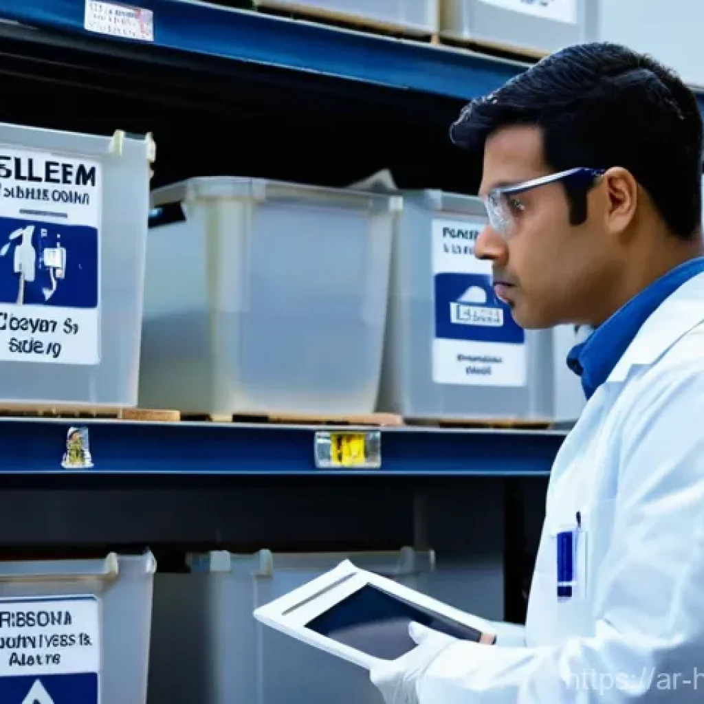 위험물관리사로 활동하는 프리랜서 인터뷰 - **Prompt 1: A Hazardous Materials Safety Expert in Action**
    A professional, mature male independ...